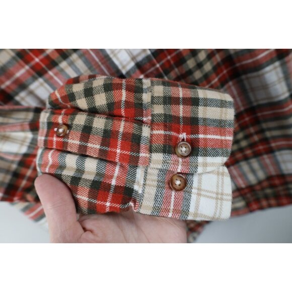 Vtg Brooks Brothers Mens Large Faded Regent Flannel Collared Button Down Shirt - Picture 6 of 10